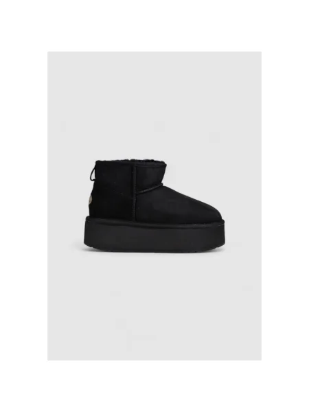 Dámske snehule EMU Australia Stinger Micro Flatform black čierna