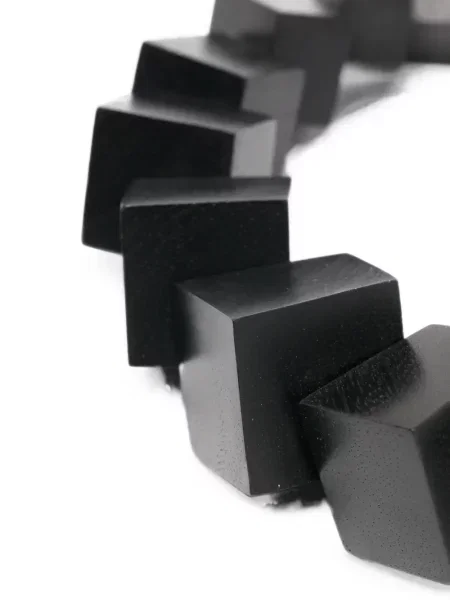 Colier Monies cu imprimeu geometric negru