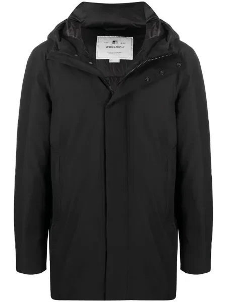 Palton Woolrich cu glugă negru