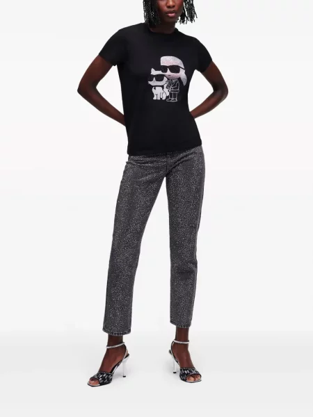 Křišťálový top Karl Lagerfeld černý