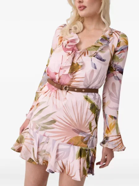 Rochie Guess cu volane roz