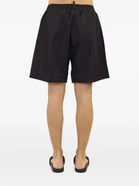 Slip de baie Dsquared2 cu imagine negru