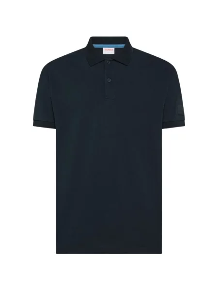 Tricou polo Sun68 cu autograf albastru