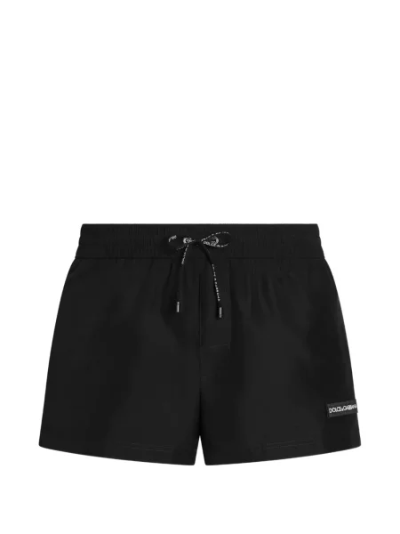 Slip de baie Dolce & Gabbana din canvas negru