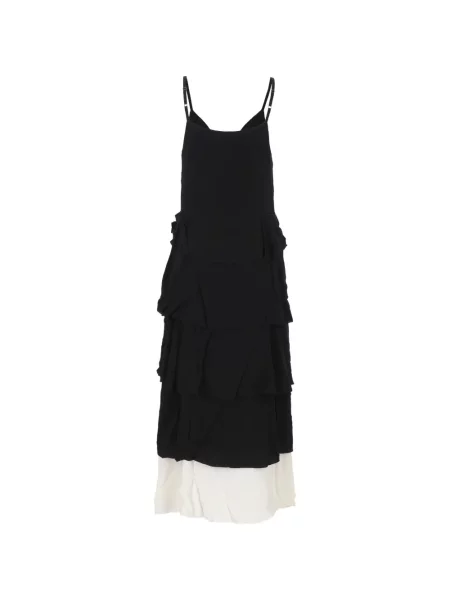 Rochie midi Fiorucci cu volane negru