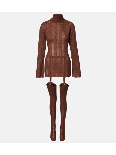 Rochie Aya Muse transparente maro