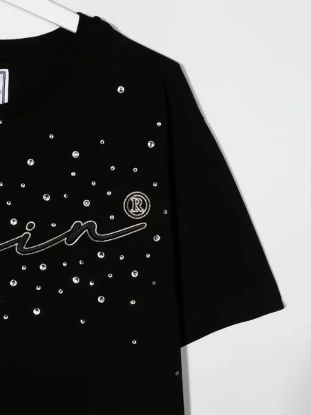 Sukienka koszulowa dziecięca Philipp Plein czarna