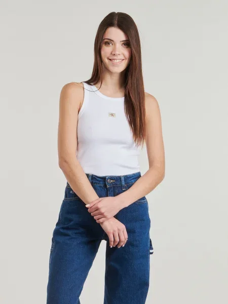 Tricou Calvin Klein Jeans alb