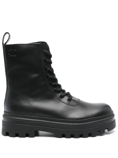 Botine Calvin Klein Jeans din piele negru