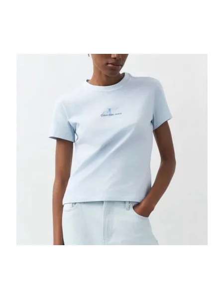 Tricou Calvin Klein Jeans albastru