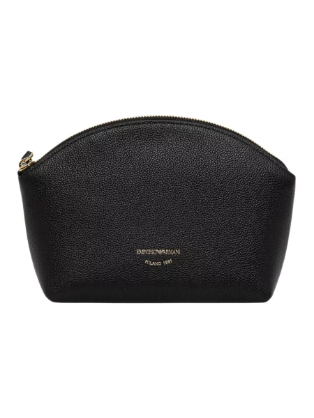 Emporio Armani kosmetyczka skórzana czarna