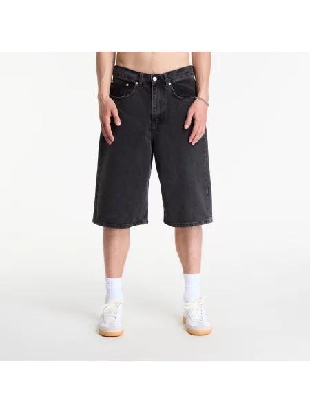 Pantaloni scurți Patta Whiskers Denim Shorts Black Black Denim 28 negru