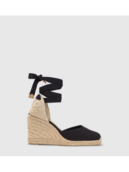 Castañer Espadrilky Carina krémová / nažloutlá černá