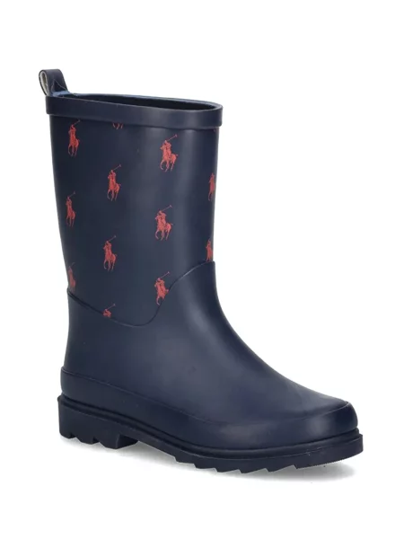 Botki dziecięce Polo Ralph Lauren niebieskie