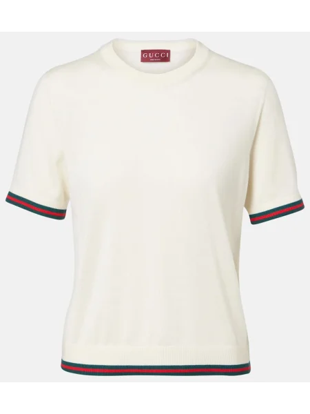 Svilen top Gucci bela