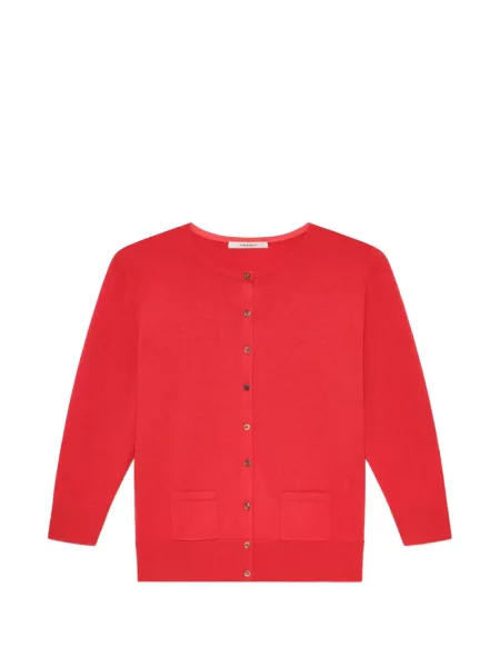Cardigan Maliparmi cu decolteu rotund roșu