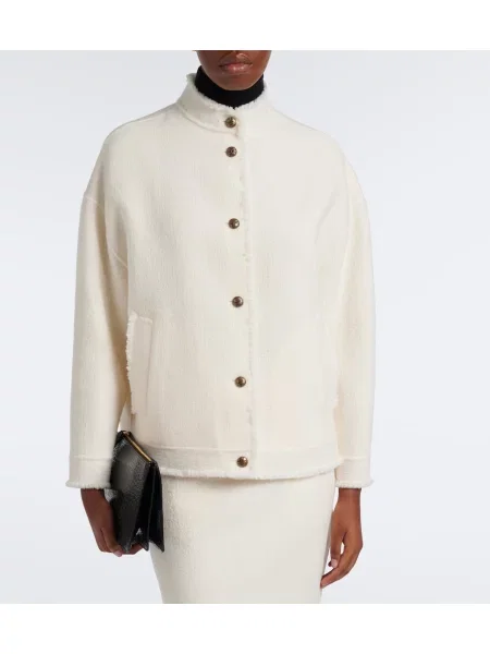 Geacă Max Mara de lână alb