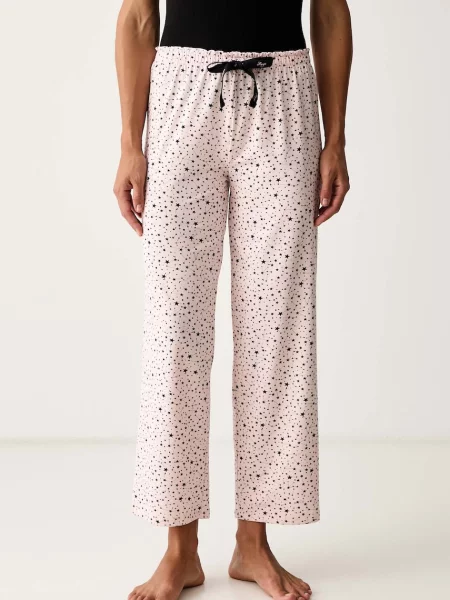 HUGO pyžamové nohavice dámske s modalom CASUAL PANTS ružová
