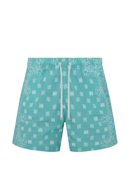 Slip de baie Amiri cu imagine cu model paisley albastru