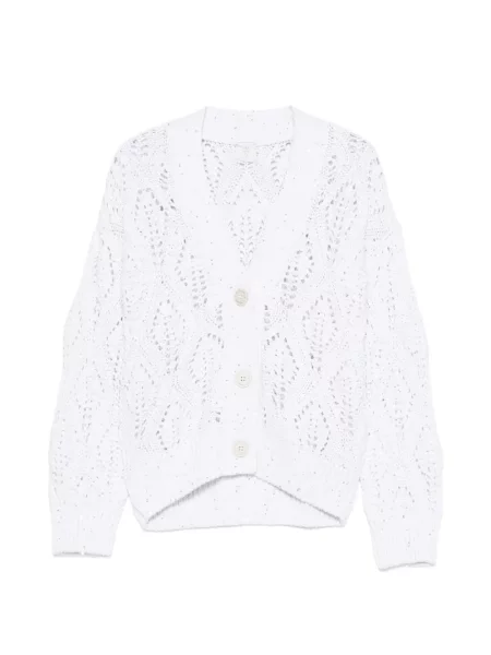 Cardigan Eleventy tricotate alb