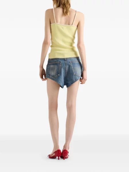 Bouclé top Prada galben