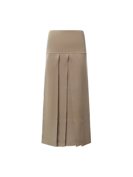 Spódnica midi Alaïa beżowa