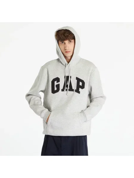 Φούτερ GAP Fleece Gap Arch Light Heather Grey S μαύρο