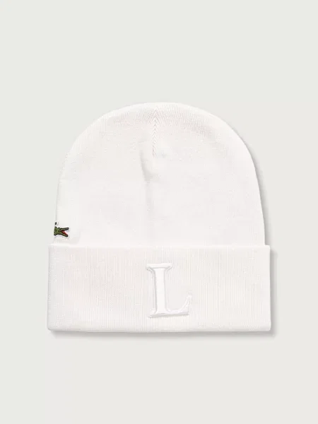 Lacoste beanie cu lână bej