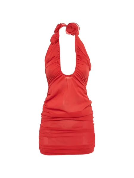 Jedwabna sukienka Alice + Olivia garniturowa czerwona