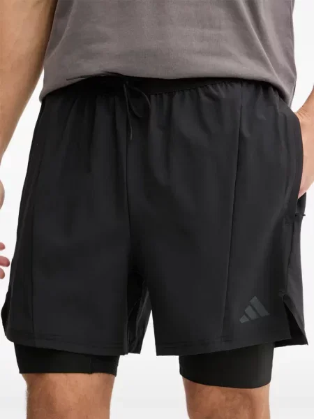 Csíkos tornaterem rövidnadrág Adidas nyomtatás kék