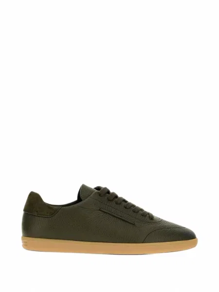 Sneakerși Zegna din piele verde