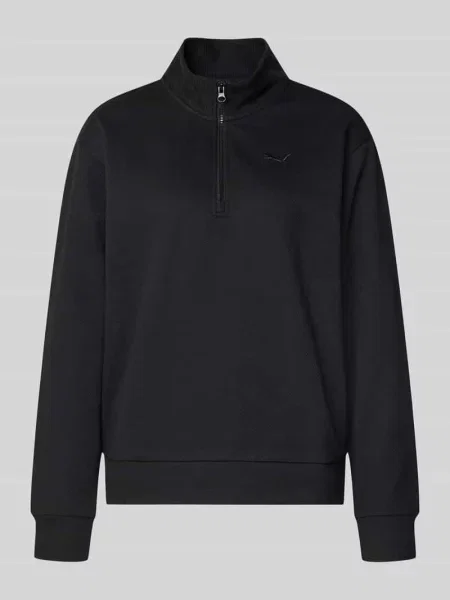 Bluza o kroju regular fit z mieszanki bawełny model ESS ELEVATED' Puma czarna