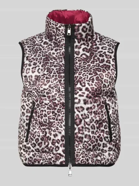 Marc Cain Kamizelka Pikowana Dwustronna rot biała