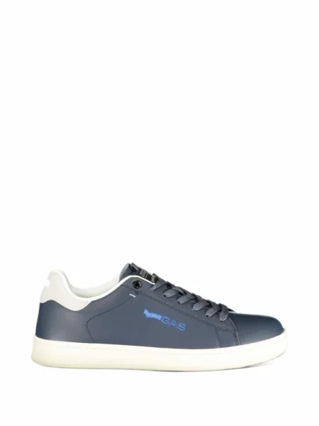 Sneakerși Gas cu broderie cu șireturi din dantelă albastru