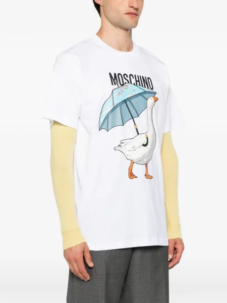 Tricou Moschino cu imagine alb