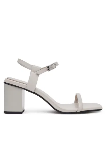 Calvin Klein Sandały Block Heel Sandal 75 Lth szary