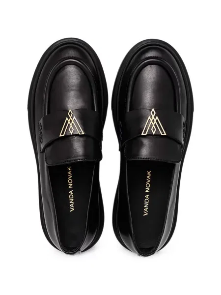 Pantofi loafer Vanda Novak cu platformă negru