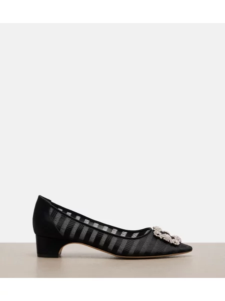 Pantofi cu toc Manolo Blahnik negru
