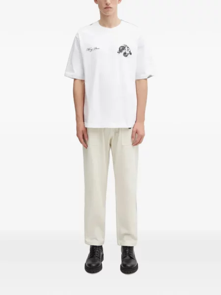 Tricou Filling Pieces cu imagine alb