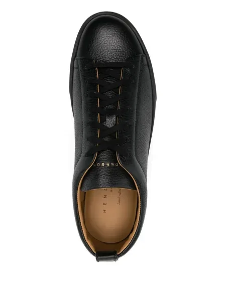 Sneakerși Henderson Baracco cu șireturi din piele negru