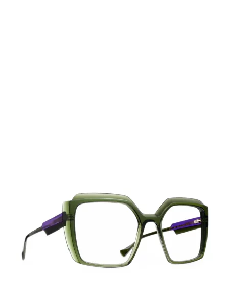 Ochelari de soare Caroline Abram cu imprimeu geometric verde