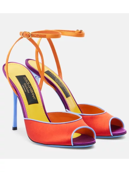Sandale Dolce&gabbana din satin slingback