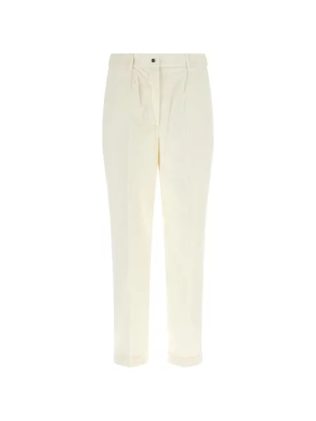 Pantaloni Kiton de catifea cord alb