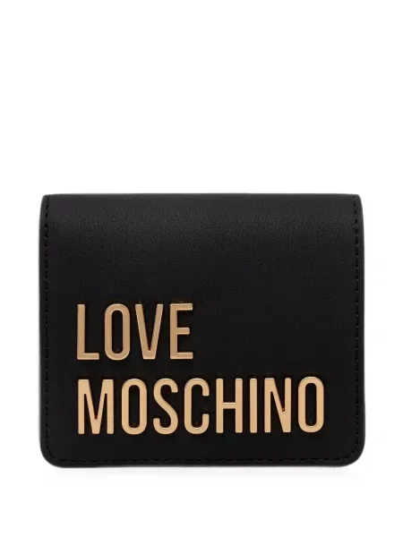 Portofel Love Moschino cu autograf negru