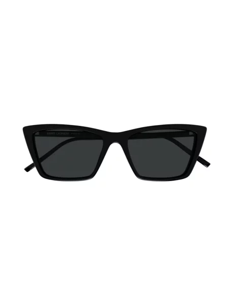 Lniane okulary przeciwsłoneczne Saint Laurent czarne