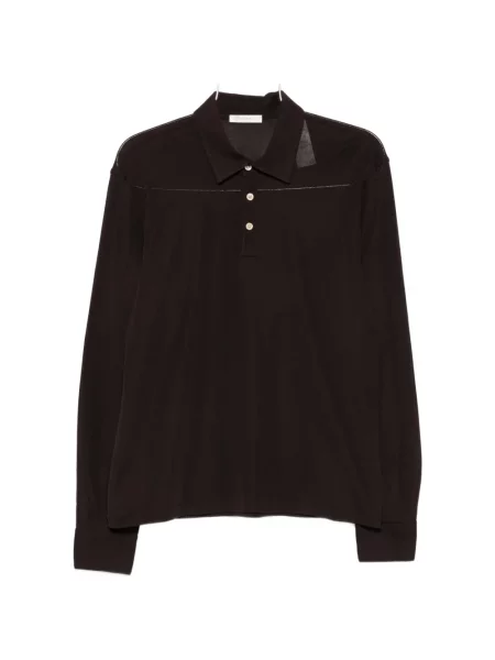 Lung tricou polo The Row maro