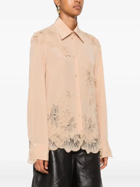 Cămașă Ermanno Scervino cu model floral din dantelă