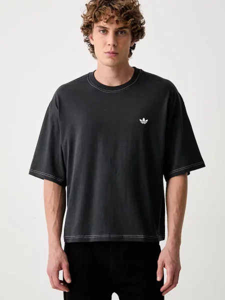 Adidas Originals tričko pánske Contrast Oversized sivá
