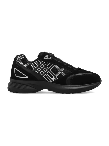 Sneakersy Burberry skórzane czarne
