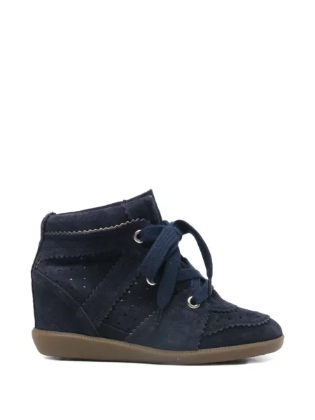 Sneakerși Isabel Marant cu șireturi din dantelă albastru